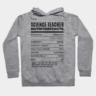 Science Teacher Nutrition Facts Tee Hoodie